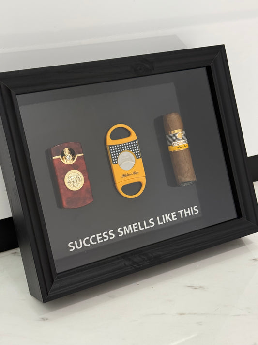 Success Smells Like This - Luxury Cigar Box Frame – A Statement for Winners