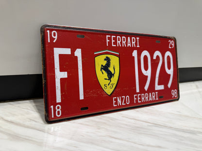 Vintage Racing-Inspired Metal Wall Plate