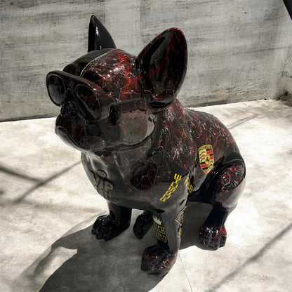 Automotive Dog Sculpture with marble effect