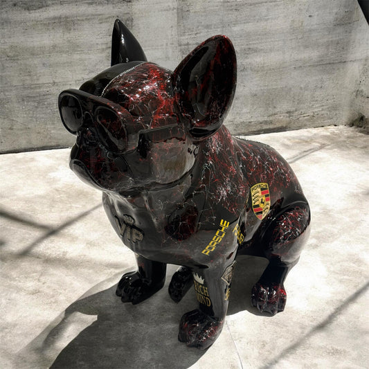 Automotive Dog Sculpture with marble effect