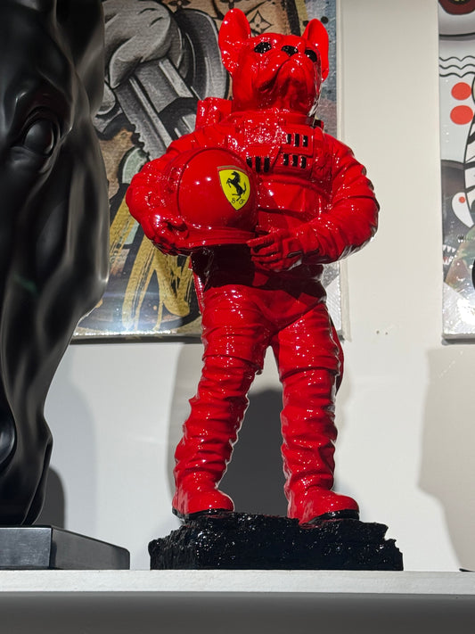 Ferrari Astronaut Bulldog Sculpture - unique Edition