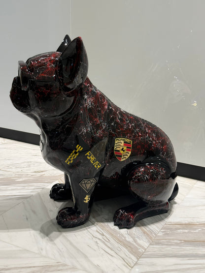 Automotive Dog Sculpture with marble effect