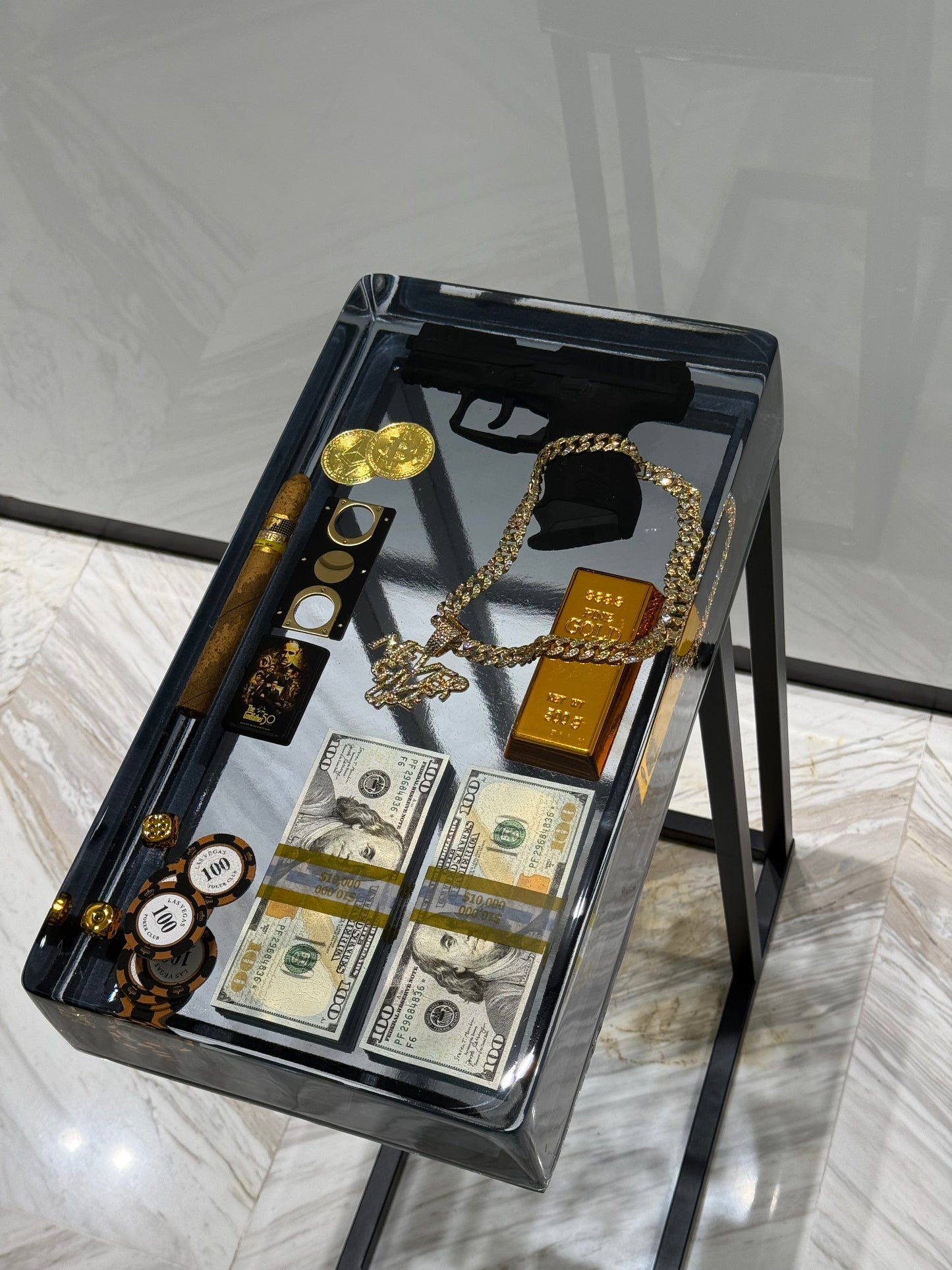 Luxury Underworld Edition Side Table - The Ultimate Statement of Power & Wealth