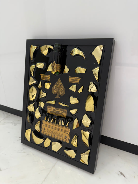 ACE Champagne Gold Broken Bottle art