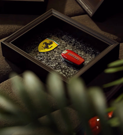 Automotive Inspired yellow shield Luxury Box Frame