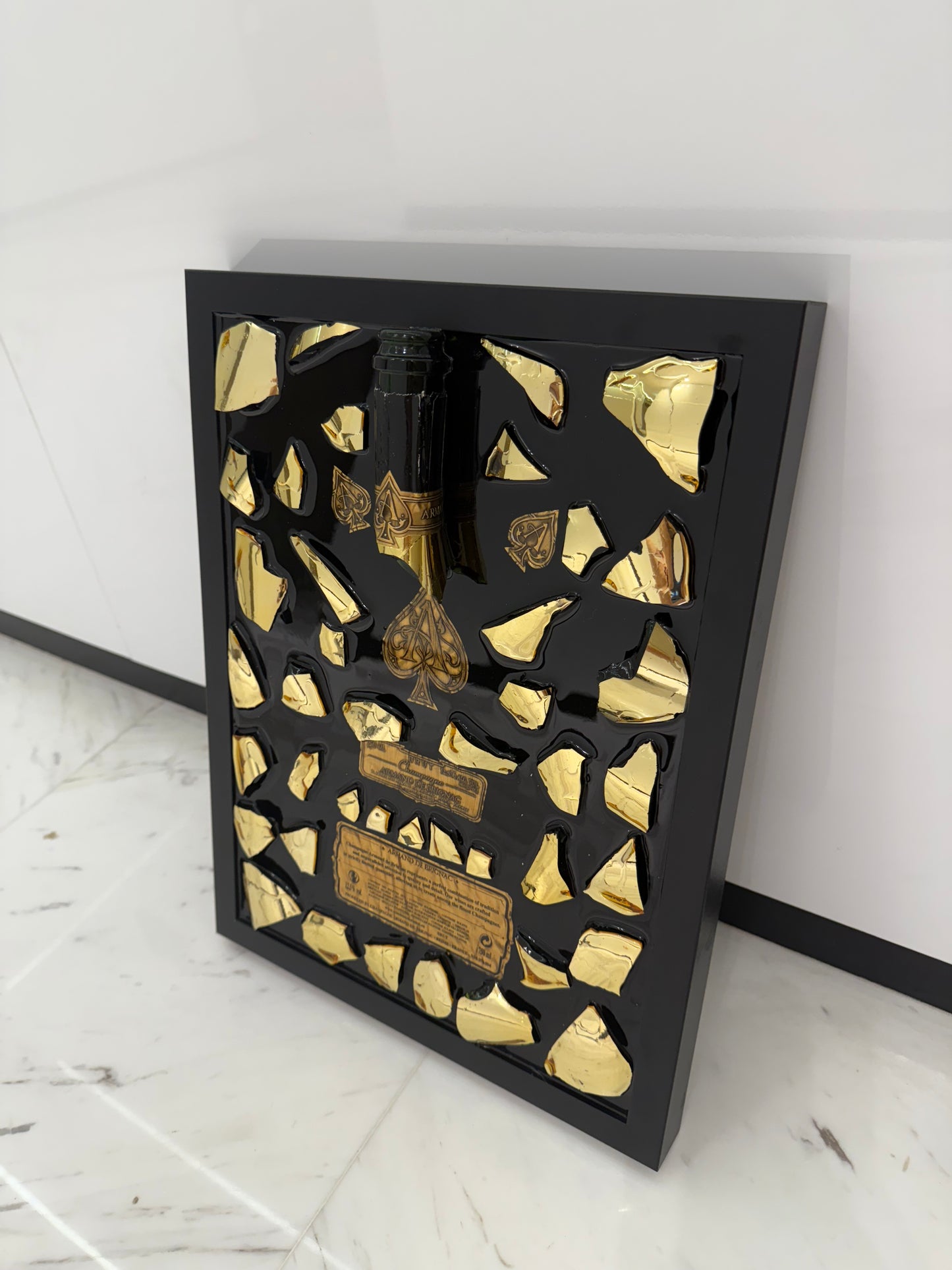 ACE Champagne Gold Broken Bottle art