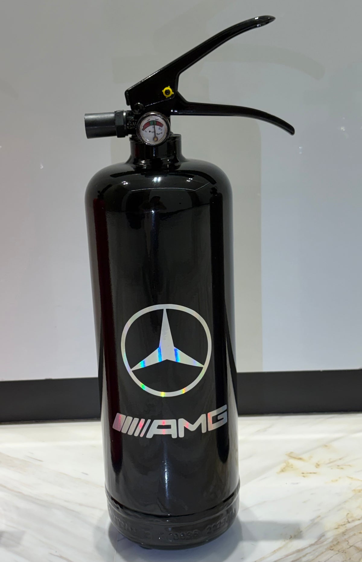 Black Performance-Inspired Decorative Fire Extinguisher