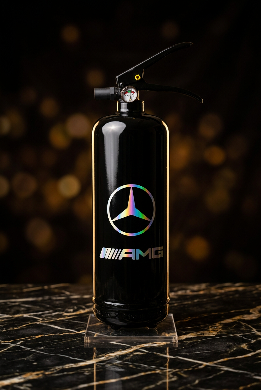 Black Performance-Inspired Decorative Fire Extinguisher