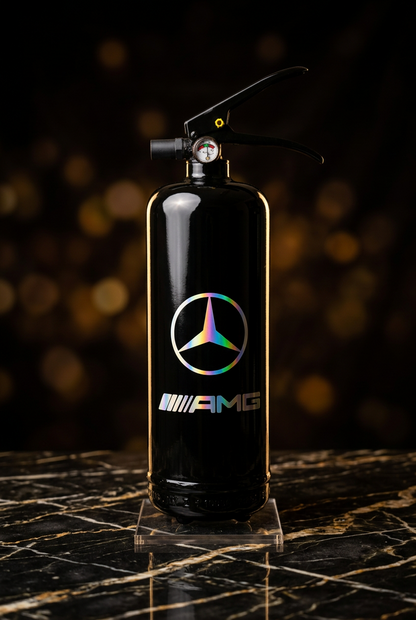 Black Performance-Inspired Decorative Fire Extinguisher