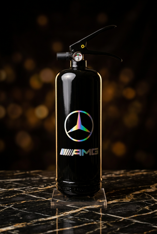 Black Performance-Inspired Decorative Fire Extinguisher