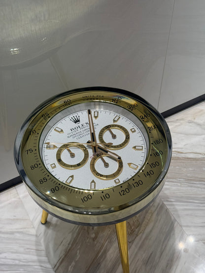 Handmade Luxury Timepiece-Inspired Round Side Table