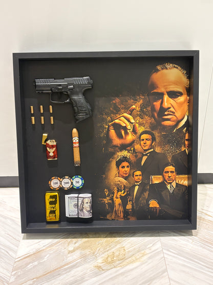Legacy of Power Shadow Box Frame – Luxury Mafia Inspired Wall Art
