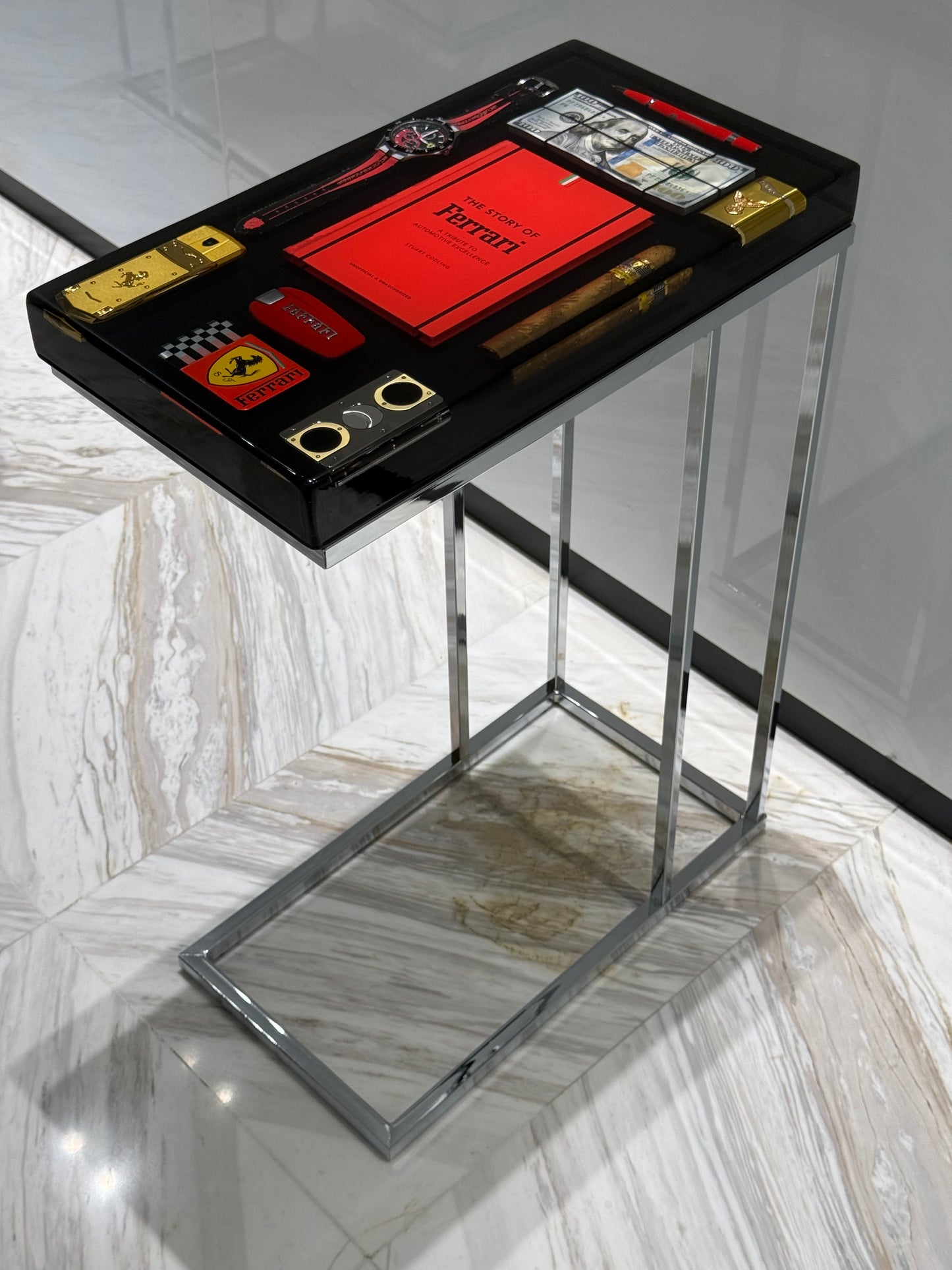 Ferrari-inspired limited edition no 11 - Square Side Table