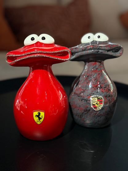 Luxury Motorsport Frog Sculpture Supercar Inspired Collectible Art