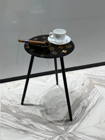 LV Louis Vuitton Side Table Black small