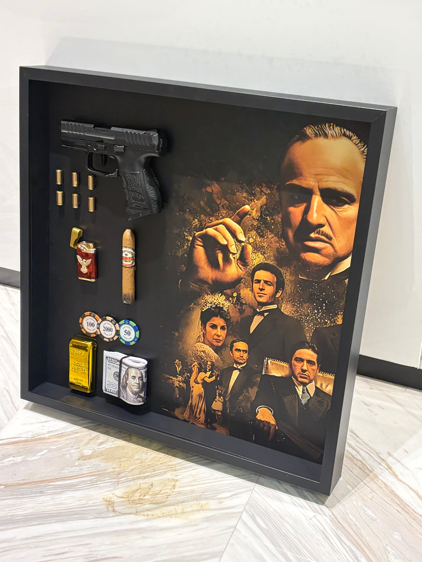 Legacy of Power Shadow Box Frame – Luxury Mafia Inspired Wall Art