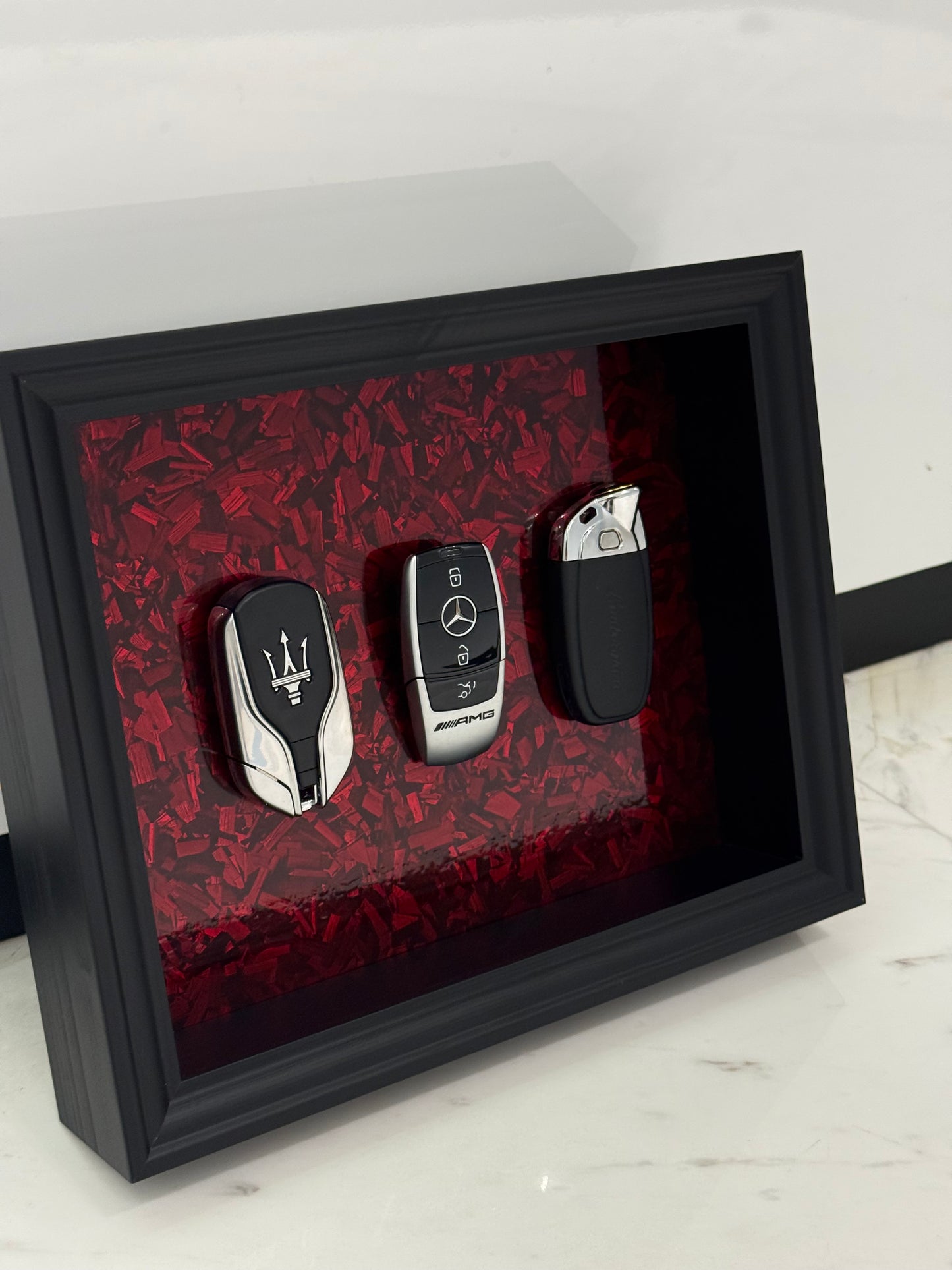 Elite Key Collection Shadow Box Frame – Luxury Automotive Inspired Wall Art