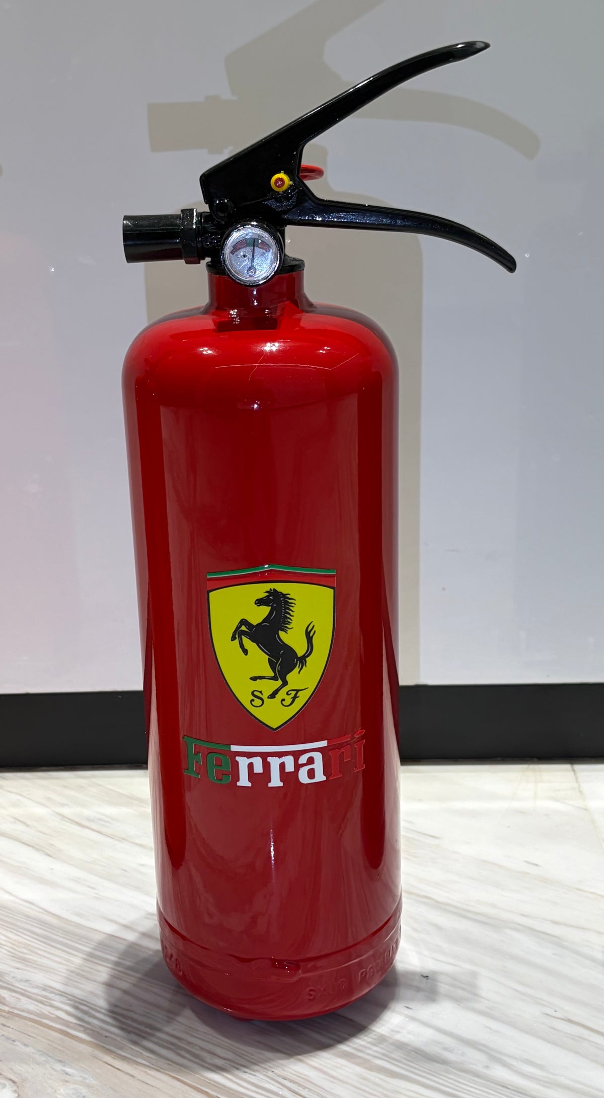 Red Motorsport-Inspired Decorative Fire Extinguisher