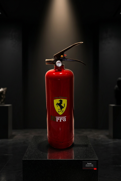 Red Motorsport-Inspired Decorative Fire Extinguisher