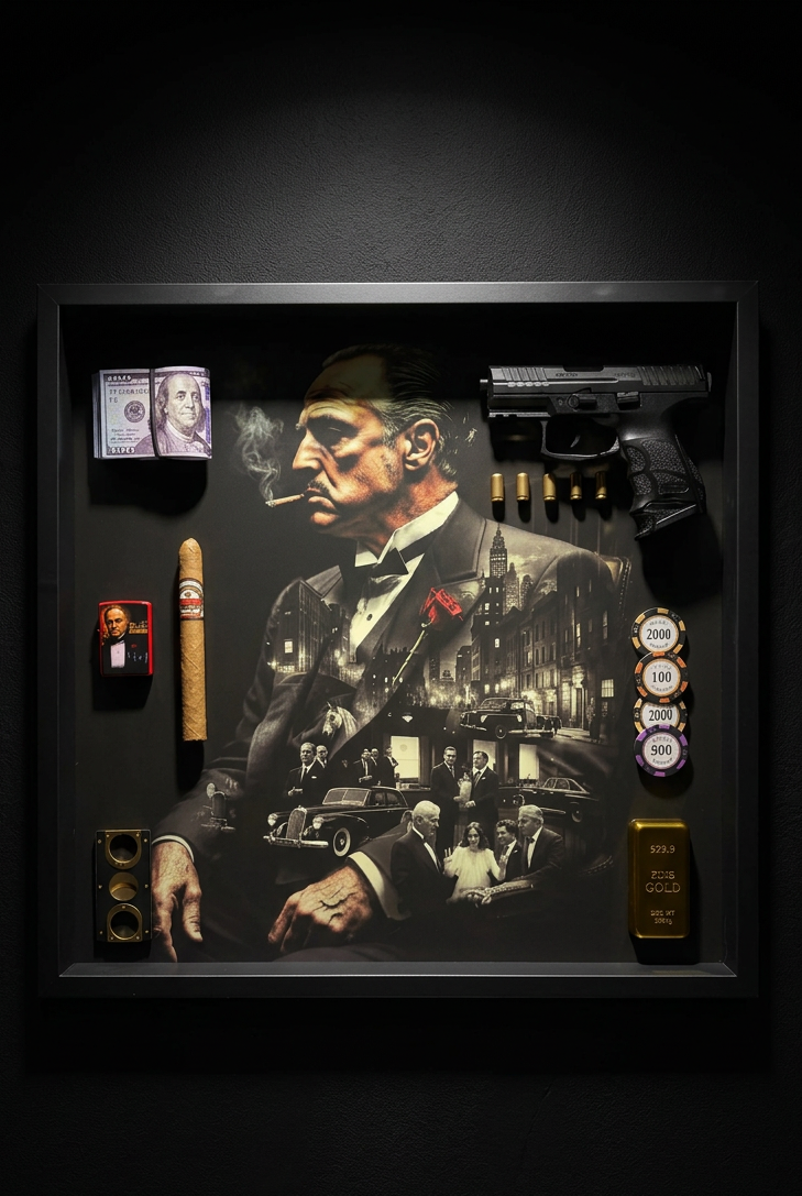 Legacy of Power Shadow Box Frame – Luxury Mafia Inspired Wall Art