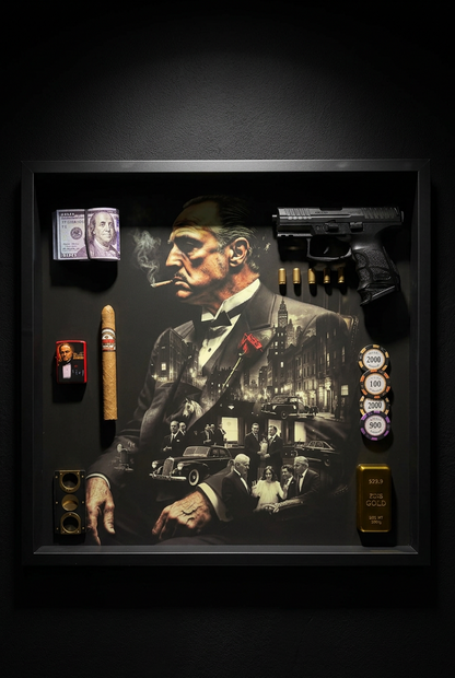 Legacy of Power Shadow Box Frame – Luxury Mafia Inspired Wall Art