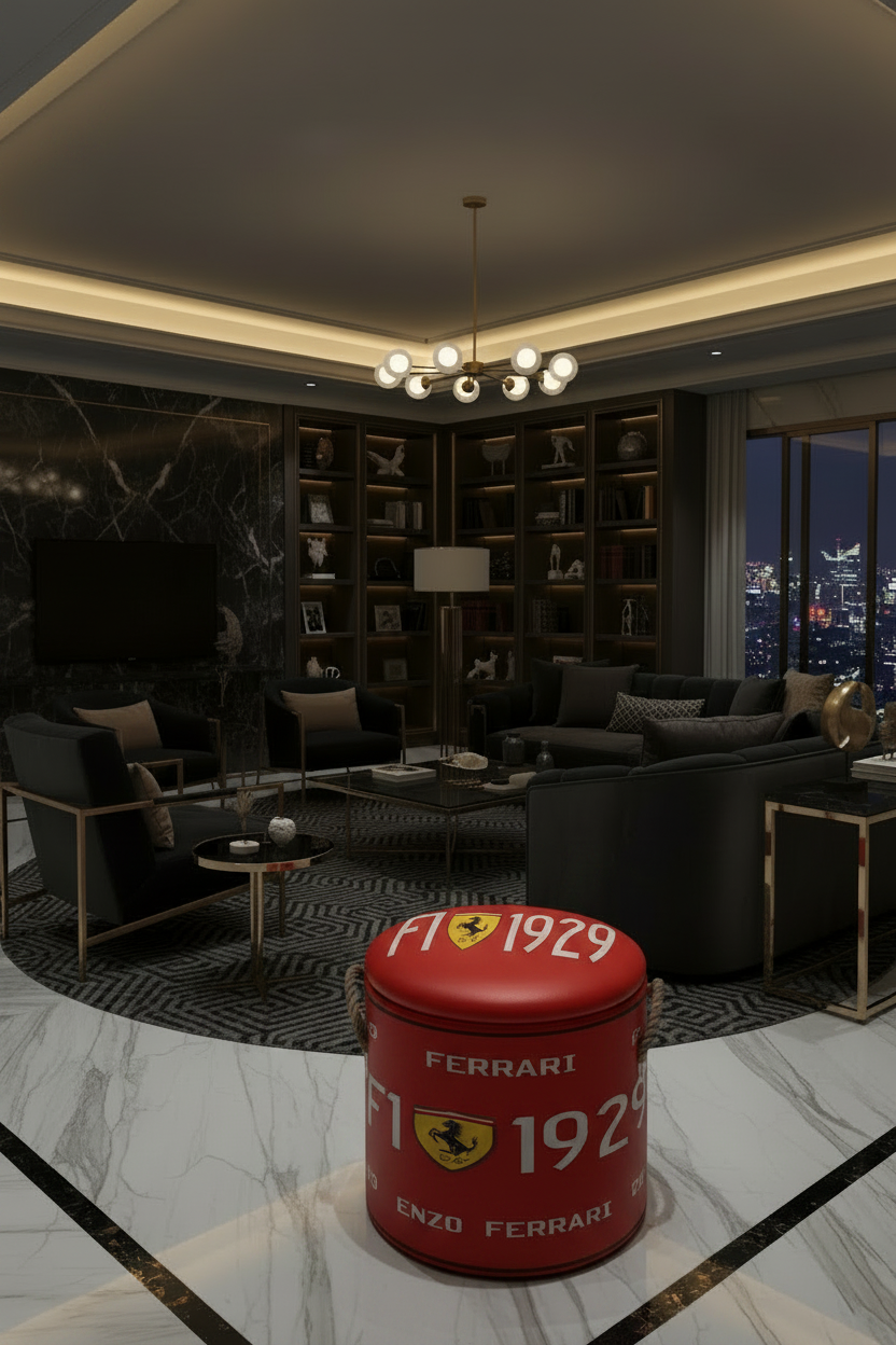 Luxury Racing-Inspired Storage Ottoman