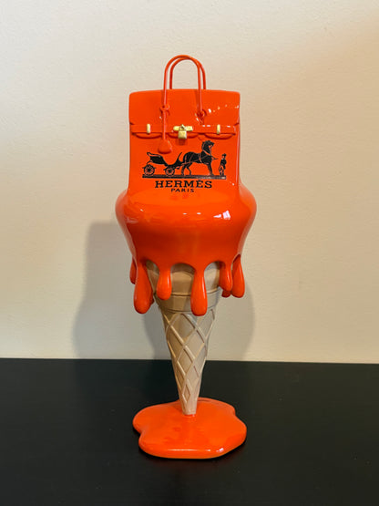 Orange Luxury-Inspired ice cream sculpture
