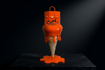 Orange Luxury-Inspired ice cream sculpture