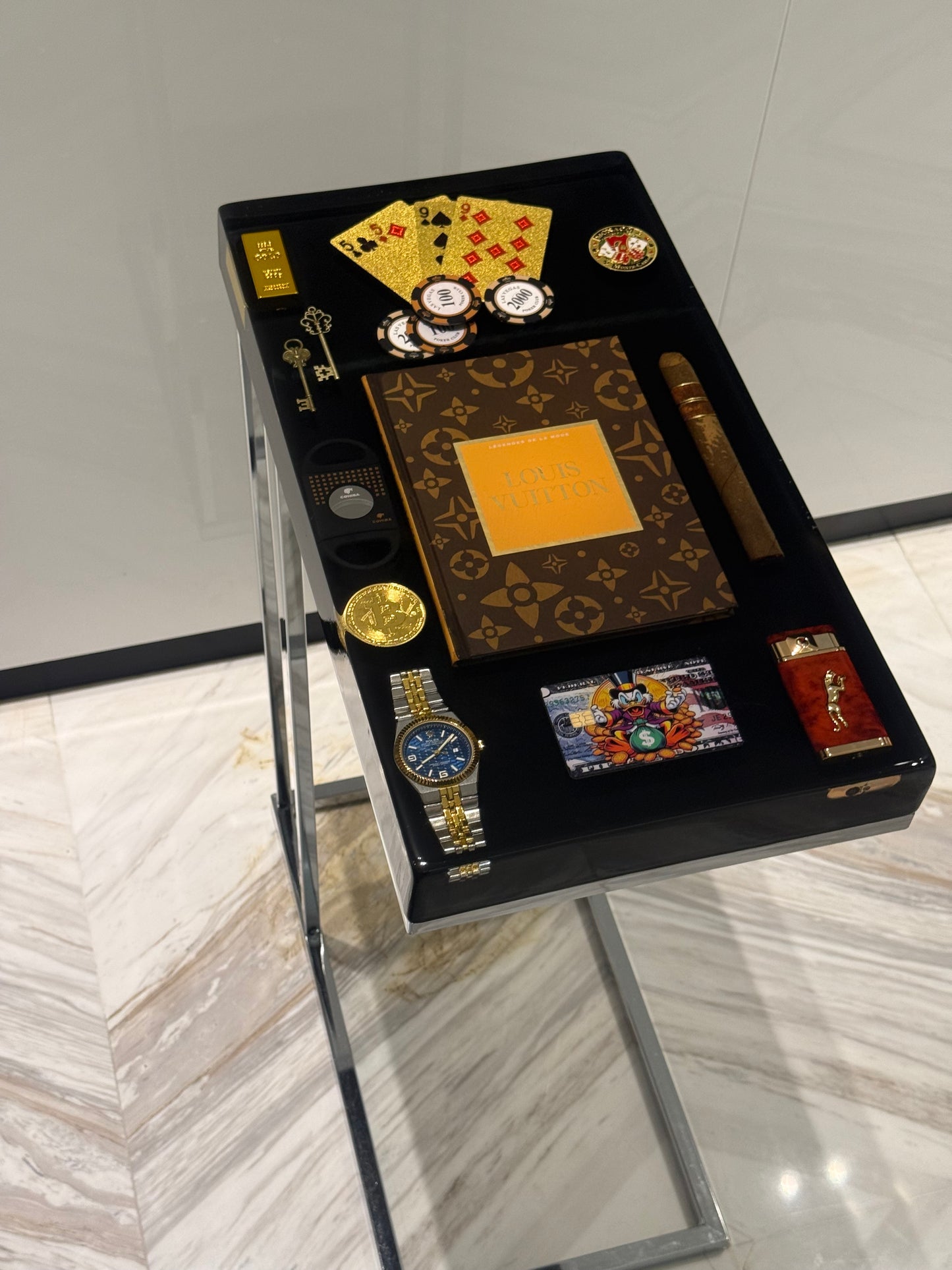 Louis Vuitton limited Edition no. 1 Square side Table