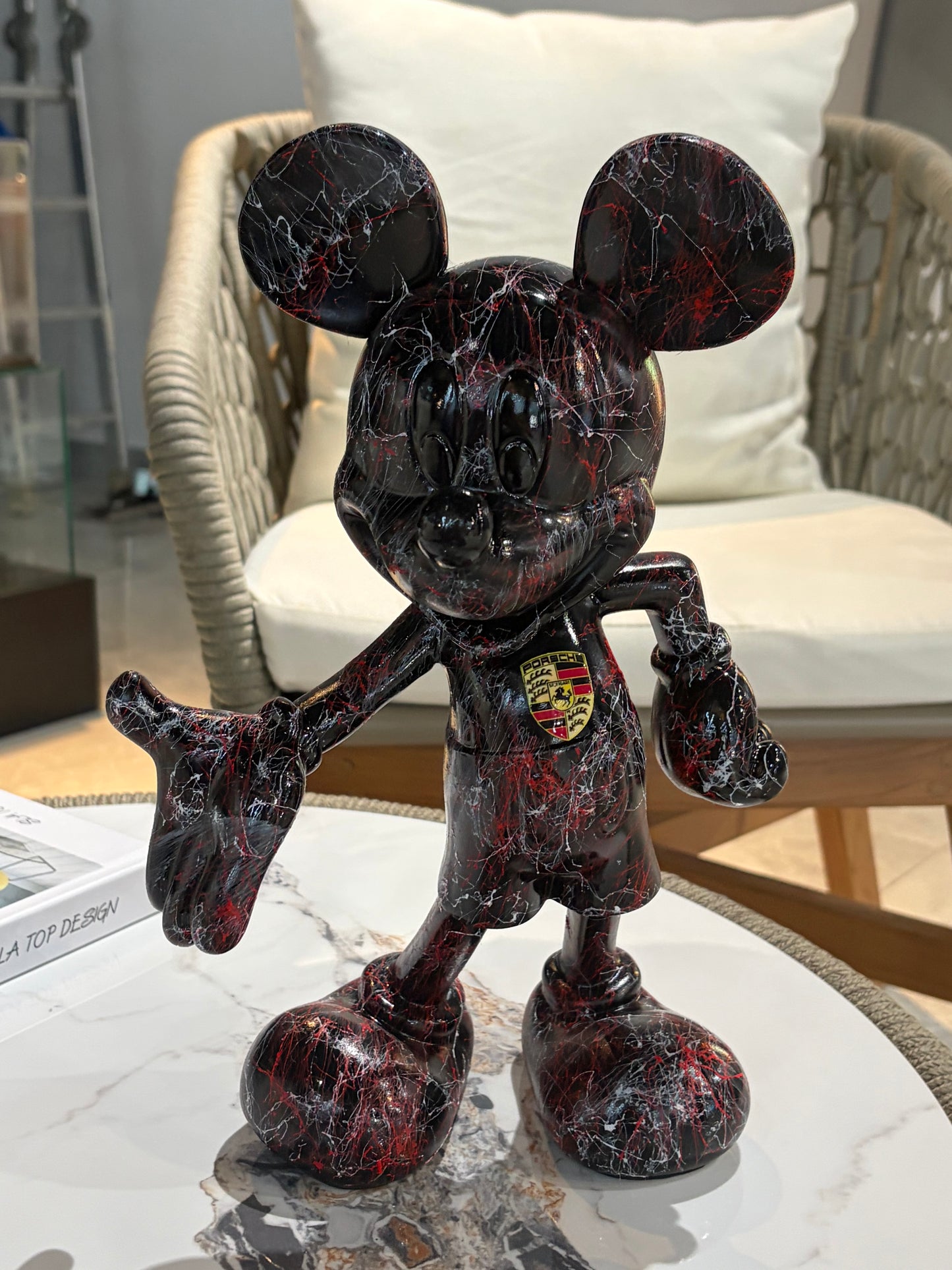Luxury black Motorsport Sculpture Supercar Inspired Collectible Art