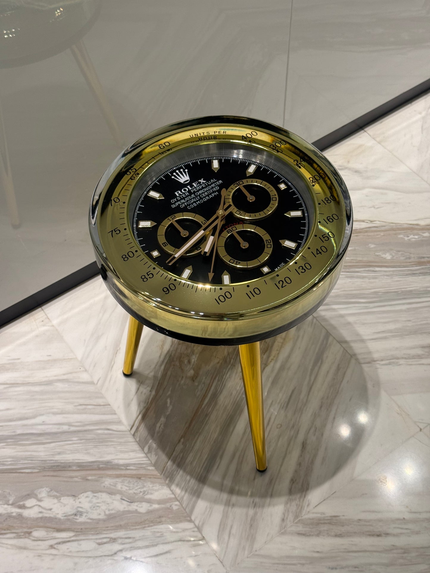 Unique luxury Rolex watch side table round