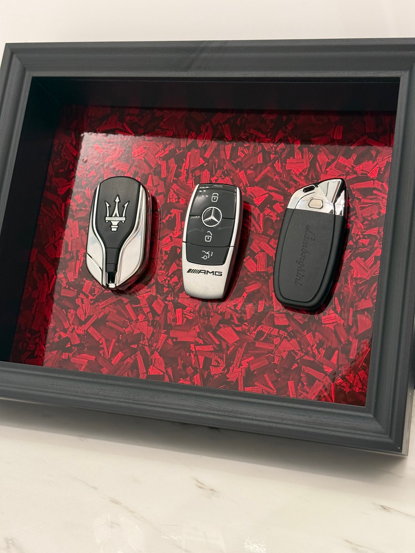 Elite Key Collection Shadow Box Frame – Luxury Automotive Inspired Wall Art