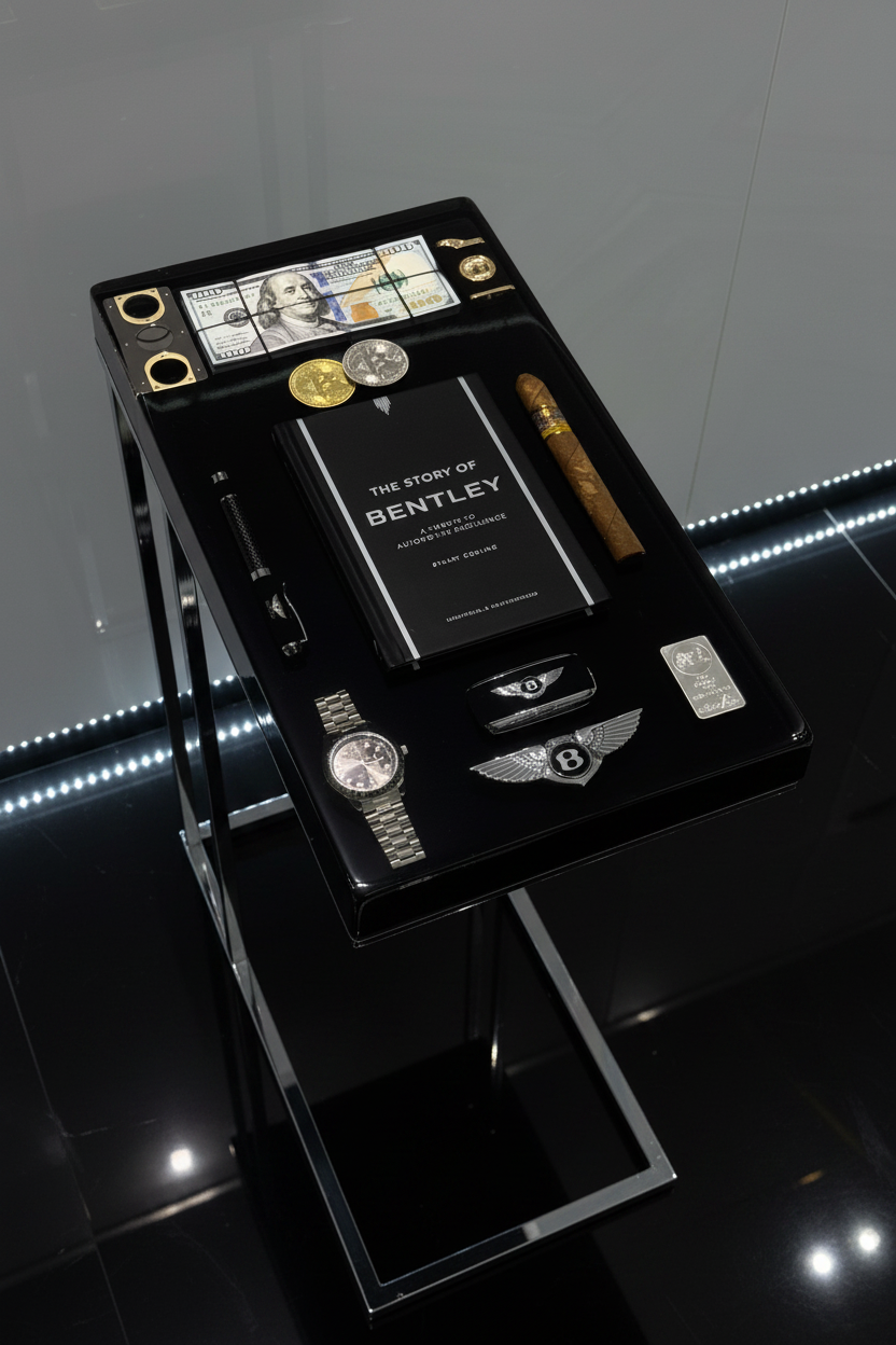 Luxury Automotive-Inspired Handmade Resin Side Table