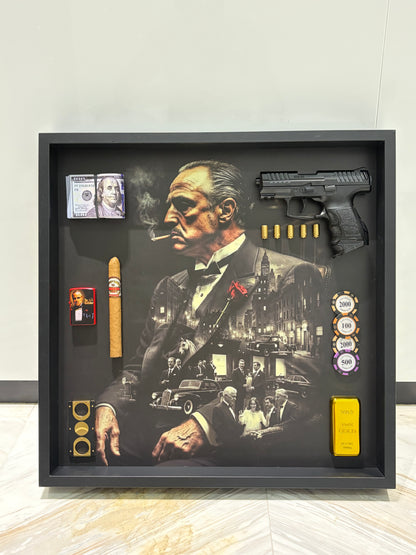 Legacy of Power Shadow Box Frame – Luxury Mafia Inspired Wall Art
