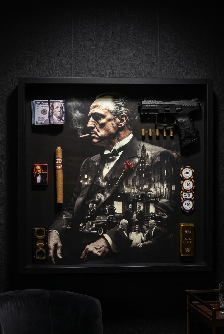 Legacy of Power Shadow Box Frame – Luxury Mafia Inspired Wall Art