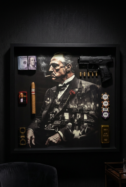 Legacy of Power Shadow Box Frame – Luxury Mafia Inspired Wall Art