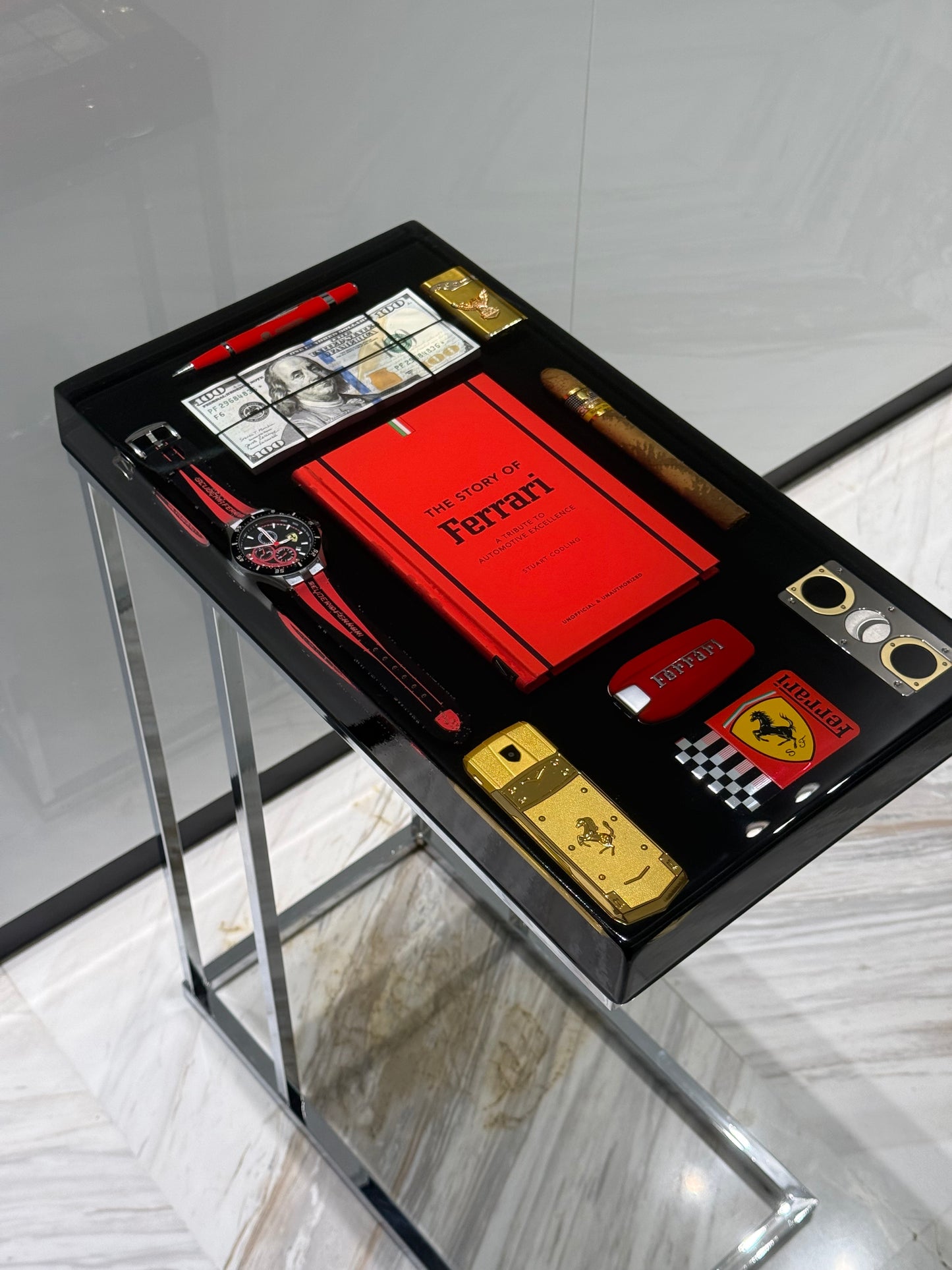 Ferrari-inspired limited edition no 11 - Square Side Table