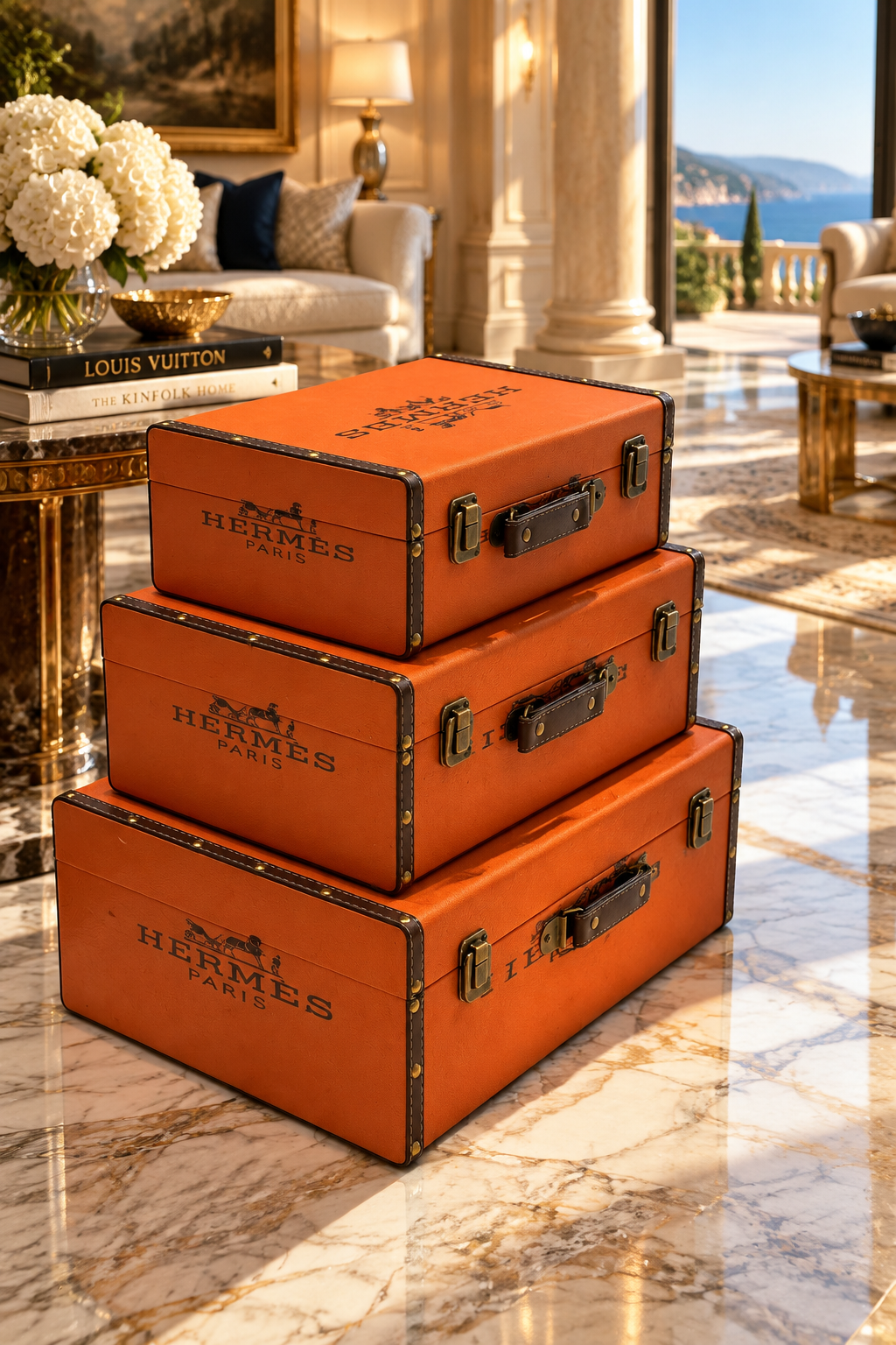 Hermes decoration Luggage set 3 pieces
