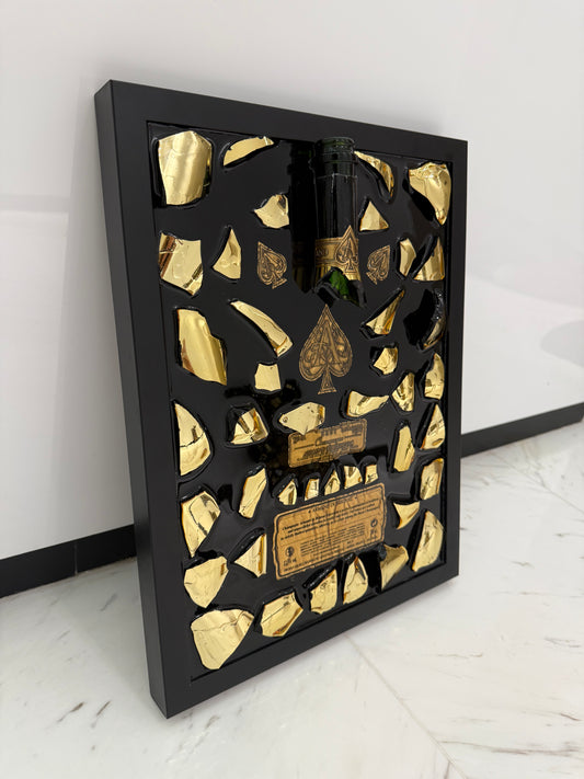 ACE Champagne Gold Broken Bottle art