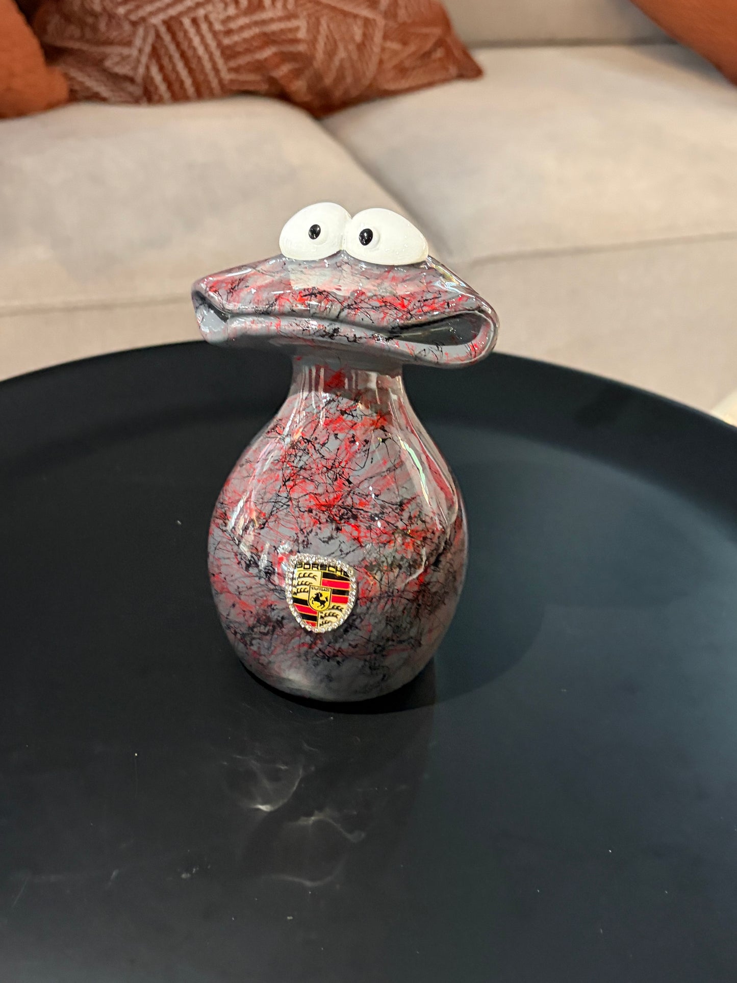 Luxury Motorsport Frog Sculpture Supercar Inspired Collectible Art