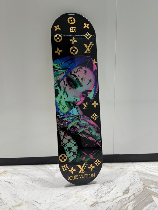 LV Skateboard Louis Vuitton Punk Lady black