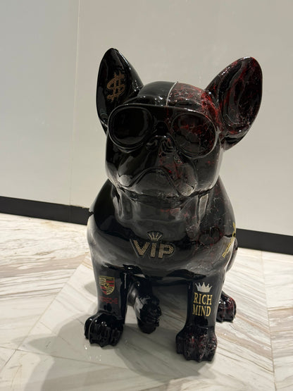 Automotive Dog Sculpture with marble effect