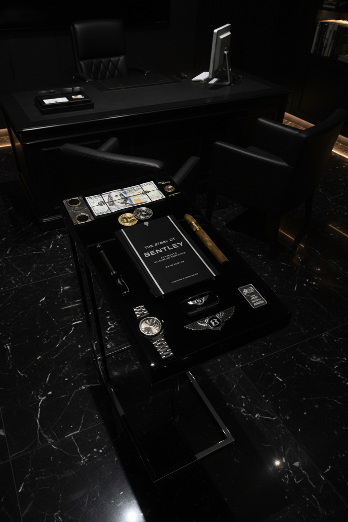 Luxury Automotive-Inspired Handmade Resin Side Table