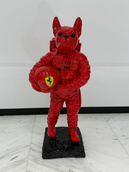 Ferrari Astronaut Bulldog Sculpture - unique Edition