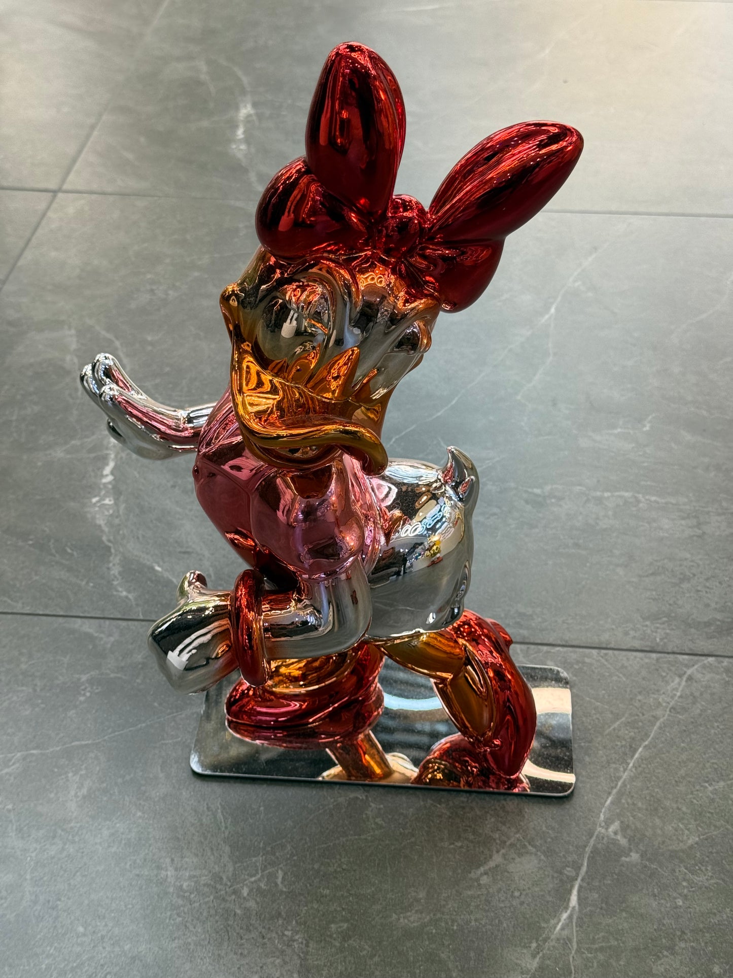 Luxury Daisy Duck Sculpture red and gold Edition