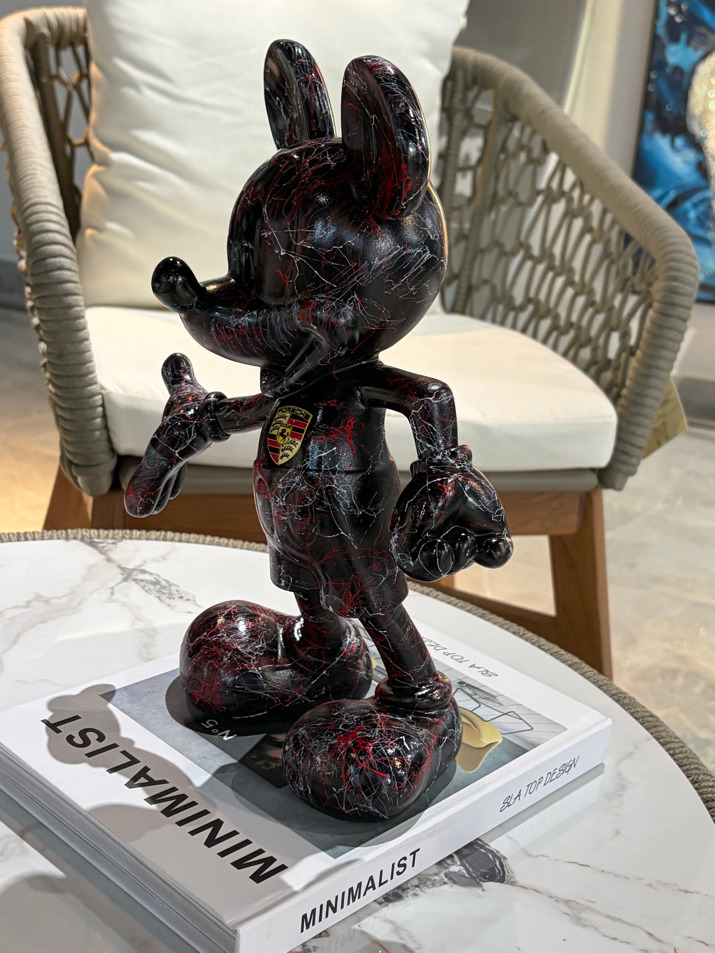 Luxury black Motorsport Sculpture Supercar Inspired Collectible Art