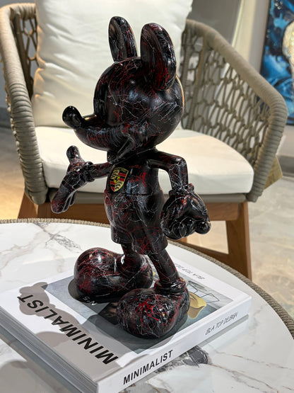 Luxury black Motorsport Sculpture Supercar Inspired Collectible Art