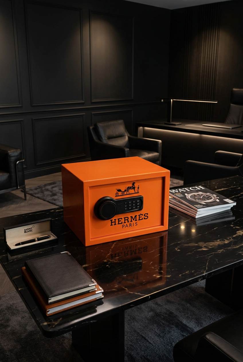 Orange Luxury-Inspired Digital Safe Box