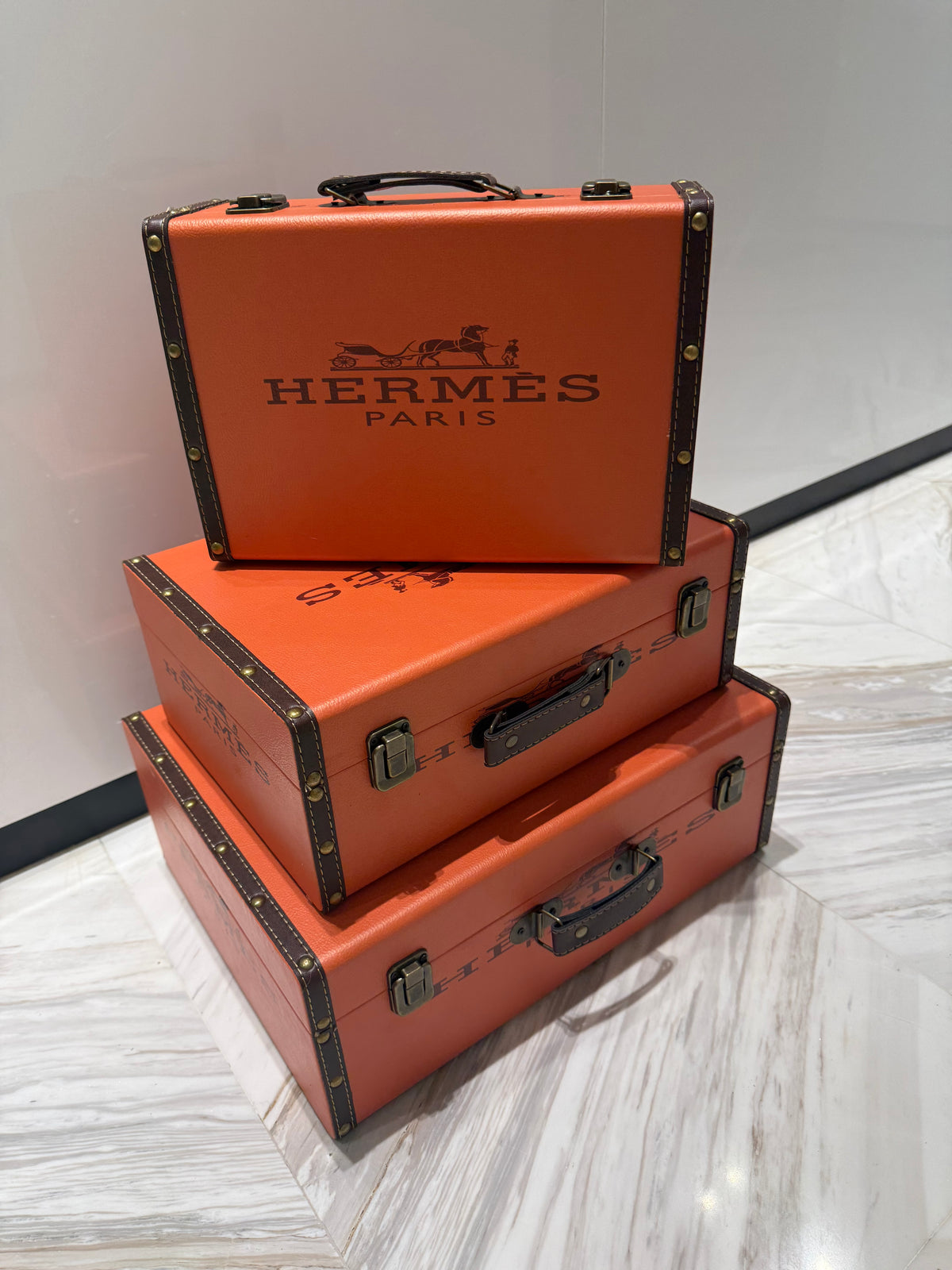 Hermes decoration Luggage set 3 pieces