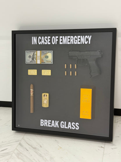 In Case of Emergency Luxury Shadow Box Frame – The Ultimate Statement Piece